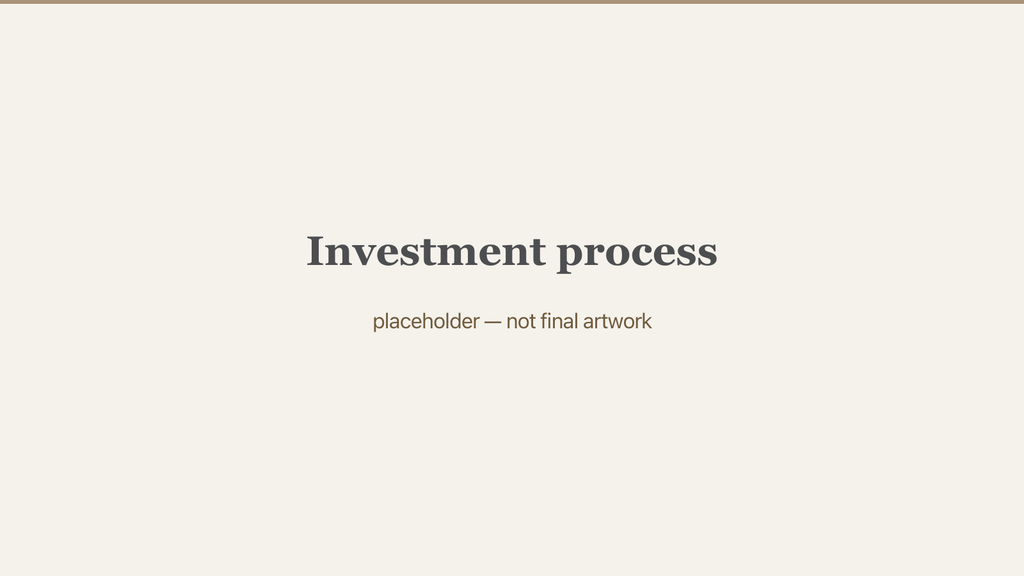 Three-stage investment process from geopolitical signals to listed positions, with risk management spanning all three